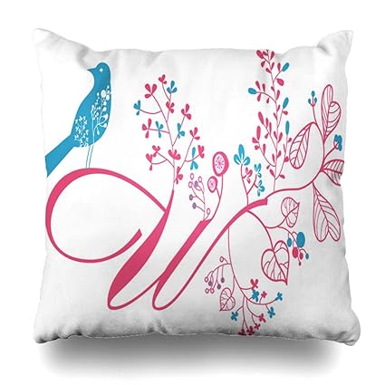 Amazoncom Ahawoso Throw Pillow Cover Word Girly Floral