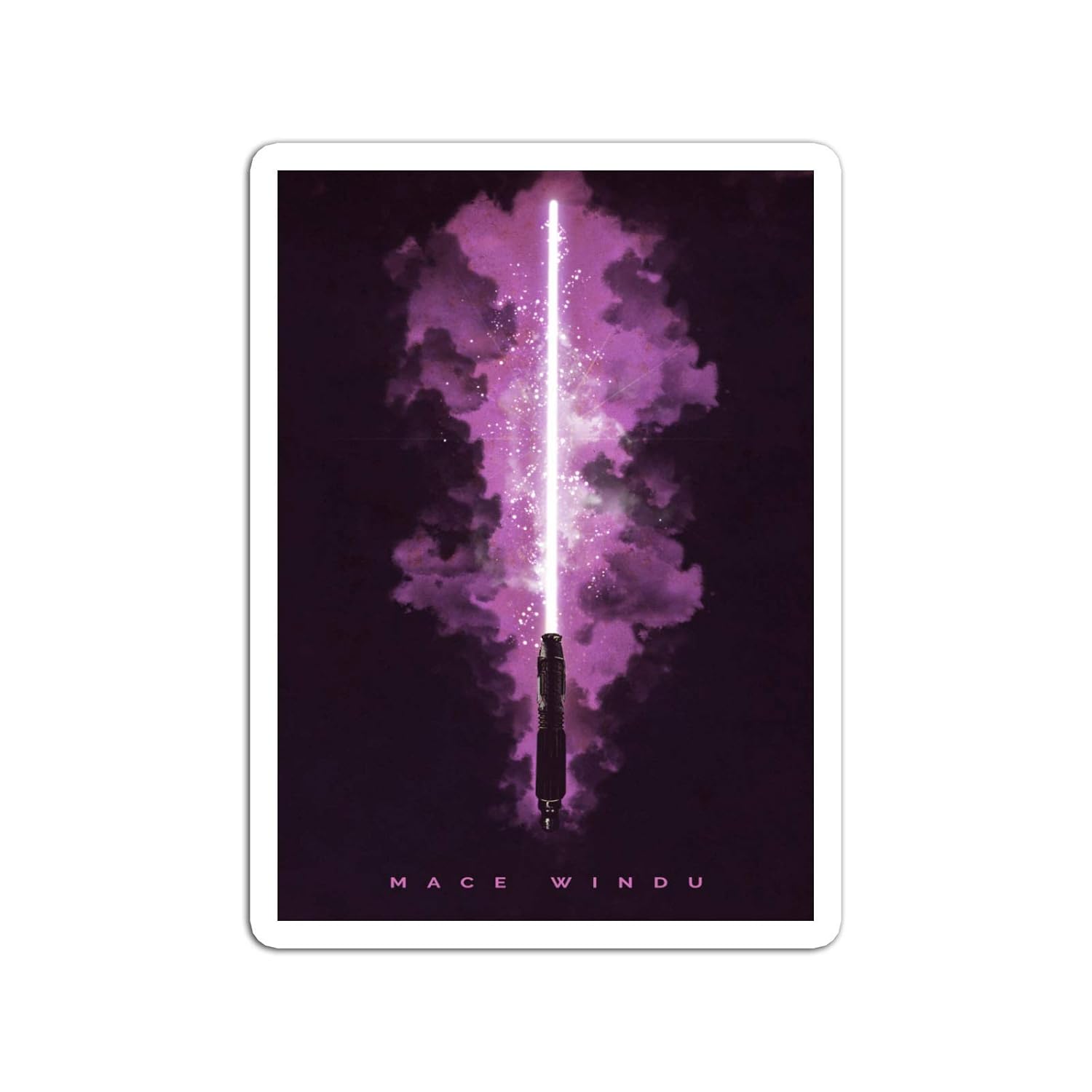 KoutYukshop Sticker Motion Picture Mace Windu Movies Video Film (3" x 4", 3 PCS/Pack)