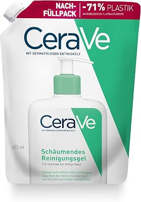 Schäumendes Reinigungsgel Refill für Gesicht und Körper, Normale bis fettige Haut, Mit Hyaluron und 3 essenziellen Ceramiden