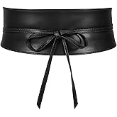JASGOOD Women's Fashion Leather Obi Style Belt,Wide Wrap Waist Band Chic Belt