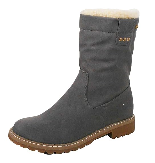 Walkx Comfort Damen Stiefeletten Boots warm gefütterte für den Winter