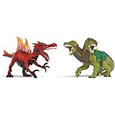 Schleich Eldrador Creatures - 2PC Lava vs Jungle World Playset with Fire Dinosaur and Jungle Lizard - Fun Durable Monster Toys for Boys and Girls - Beast Fantasy Toys for Kids Ages 7+ | 70834