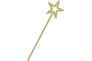 LVVXIXI 1PCS Star Wand, Pentagram Plastic Magic Wand, Role Play Costume Accessories, Halloween Show Props for Girls Princess, Elf, Witch