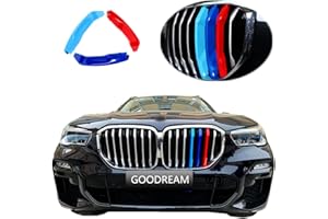 Goodream Tricolored Grille Insert Trims Compatible with BMW X5 G05 2019 2020 2021 2022 2023 Accessories for w/Standard Kidney Grille (7Beams)