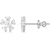Limerencia F136 Pure Titanium Hypoallergenic Implant Grade Studs, G23 Small Dainty Cubic Zirconia Earrings for Women's Sensitive Ears