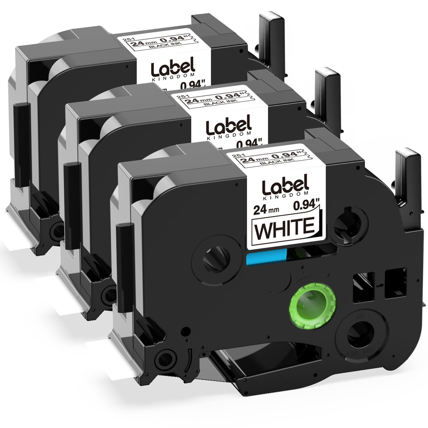 Photo 1 of      TZe-251 Label KINGDOM 24mm Label Tape Replacement for Brother P-Touch Label Tape 1 Inch TZe TZ Tape 24mm 0.94 Laminated White TZe251 TZ-251 for Brother Label Maker PT-D600 PT-D610BT PT-P710BT, 3-Pack
