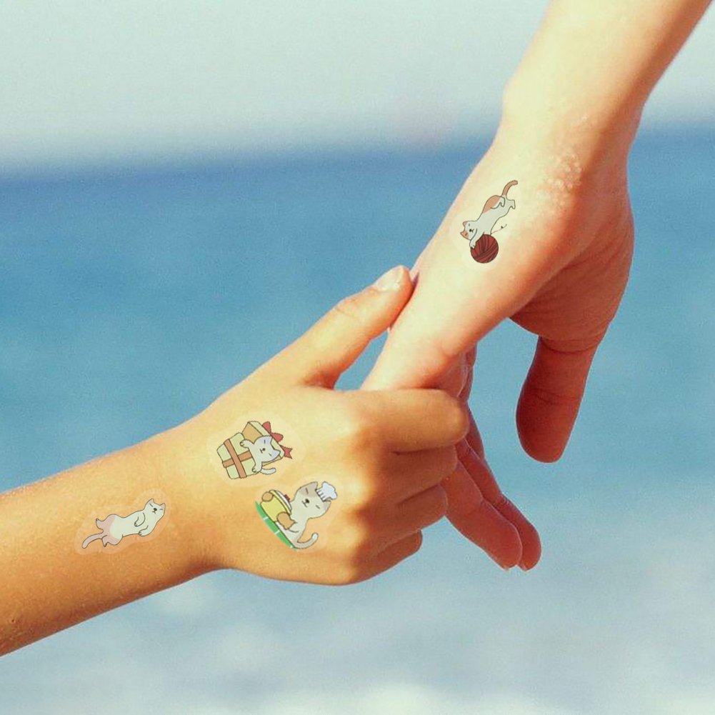 Jespekerere Cute Stickers Cartoon Cat DIY Album Daily Planner Diary Scrapbook Mobile Phone Decorative Stickers 6 Pieces Kids Children Toys