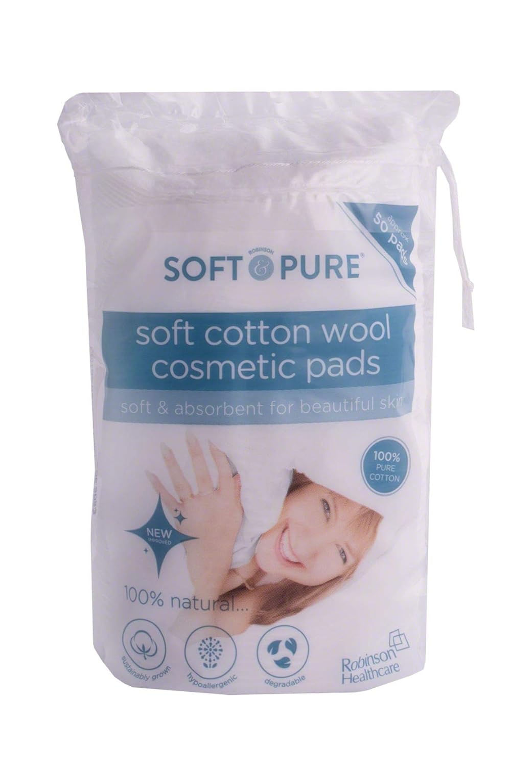 Soft & Pure Oval Cotton Wool Pads, Pack of 50 x 12 Packs Amazon.co.uk