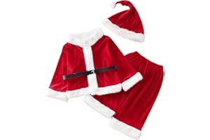 Tops Cosplay Toddler Outfits Santa Belt Pants Hat Christmas Boys Costume Girls Set Baby Boys Outfits Set