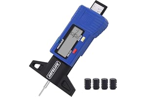 SAFELIFE Digital Tire Tread Depth Gauge, 3 Modes-Fractional Inch, Decimal Inch and Millimeter, Zeroable Tire Tread Depth Gauge for Motorcycles,Cars,Trucks,Vans,SUV Accurate Tyre Tread Depth Gauge