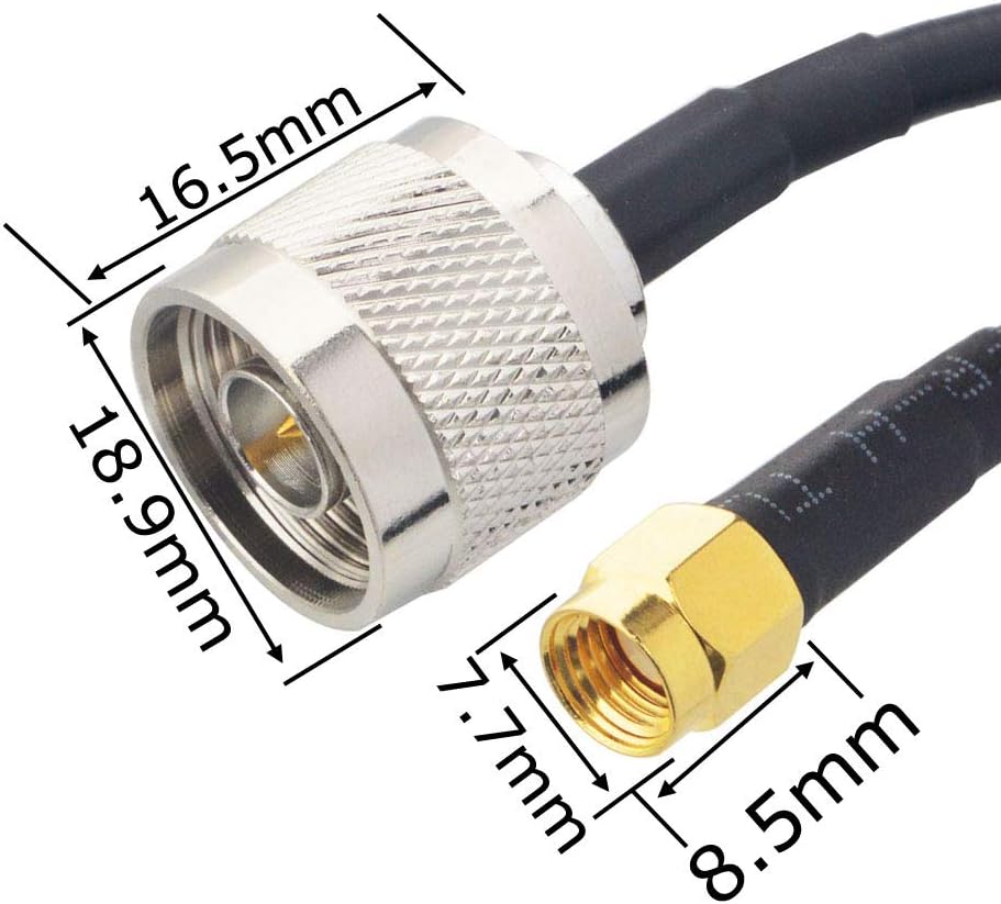 YILIANDUO N Type Cable RP SMA Male to N Male Connector Low Loss RG58 Coax 10M for 3G 4G LTE Antenna LoRa Helium Hotspot HNT Miner WiFi Router - Image 3
