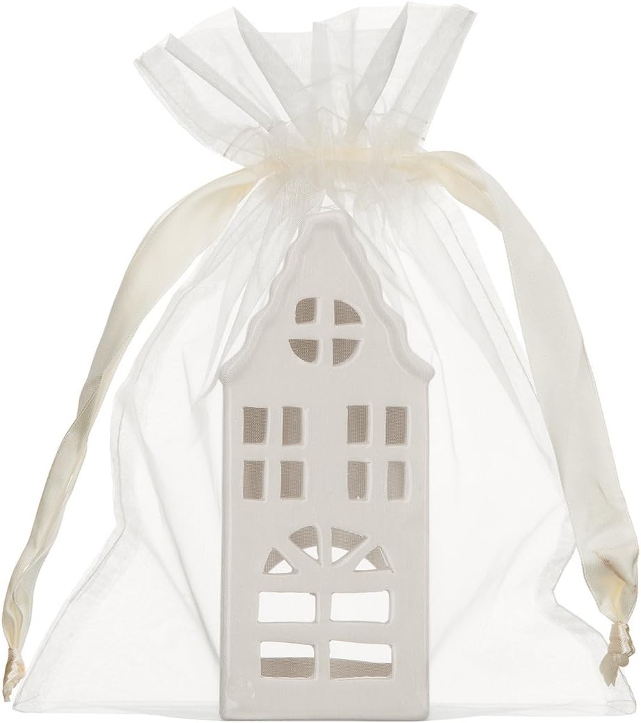 10 pcs Large Organza Bags 20x28cm Cream - Wedding Favor Bags - by Shingyo