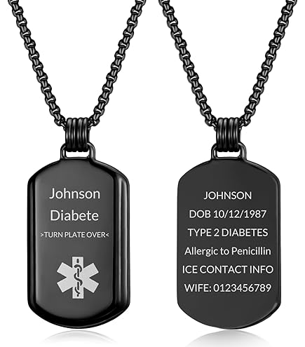 Adrenal Insufficiency Medical Necklace for Men Women - Stainelss