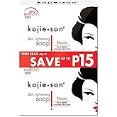 Kojie San Skin and Body Brightening Soap - Original Kojic Acid, Dark Spot Remover Bar Soap with Glycerin &amp; Tea Tree Oil - 65g x 2 Bars