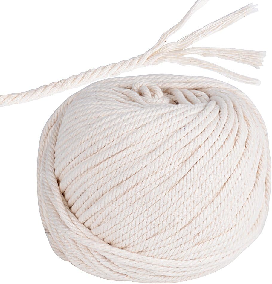 JeogYong Kit 5 Cordes Macramé 2mm X 100m - Coton Naturel Pour DIY