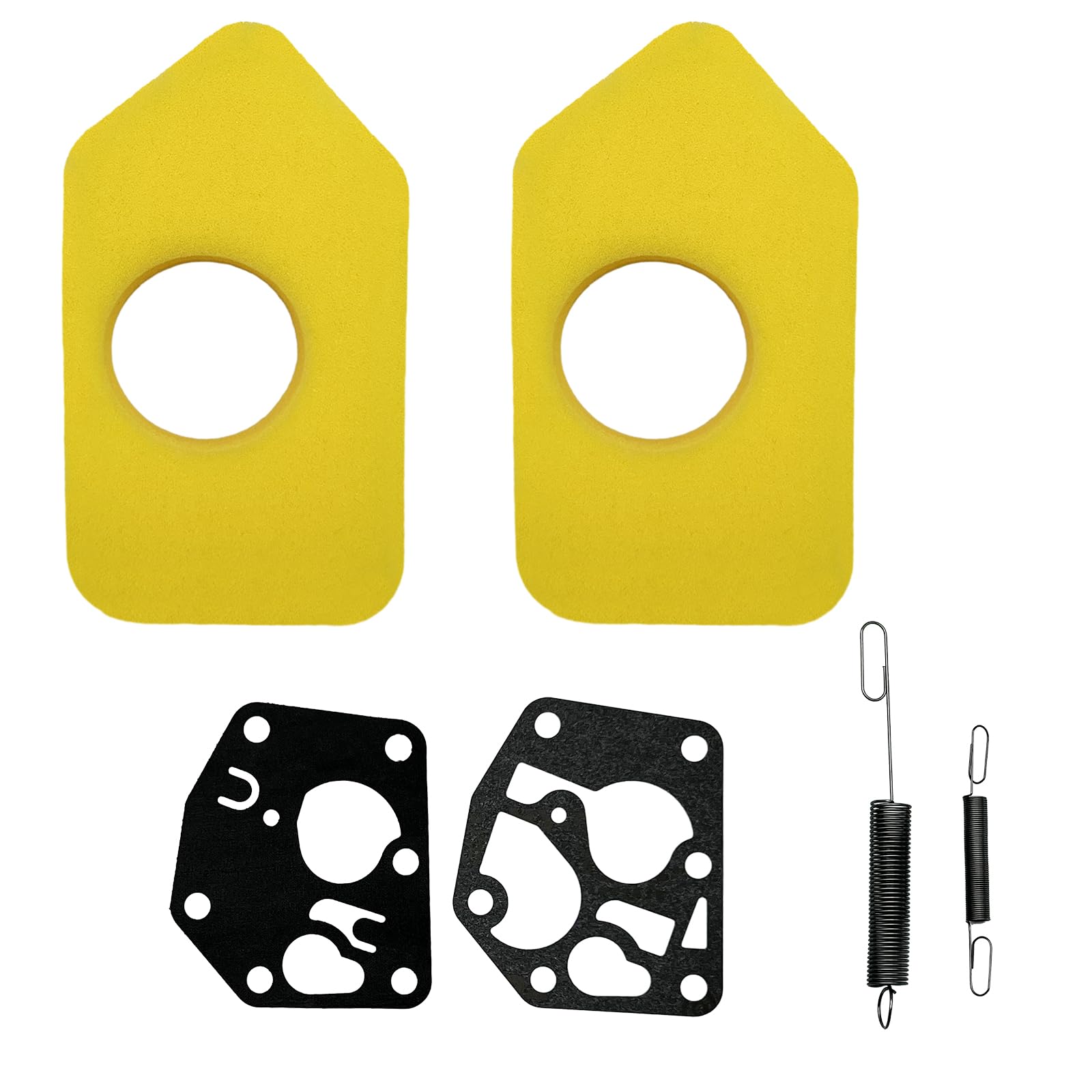 Yellow Foam Air Filter 698369 for BS Classic Sprint and Quattro Engine Stainless Steel Governor Spring Carburettor Diaphragm for Briggs Stratton 795083