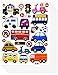 Police Cars Vivid Sticker - Glitter Truck Bus Motorcycle Ambulance Party for Craft Scrapbooking Sticker Kids (10 Sheets)