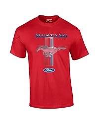 Ford Mustang T-Shirt Pony & Stripes Logo Classic