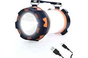 AYL LED Camping Lantern Rechargeable, Super Bright Lantern Flashlight and 360 Degree Illumination, Power Bank, IPX4 Waterproof for Hurricane Emergency Survival, Power Outages, Hiking, Home, Tent Light