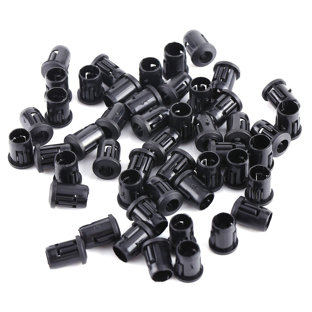 Walfront 50Pcs LED Holder Diode Holder Plastic Black Clip Bezel Mount Panel Display (5mm)
