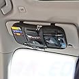 Kartisen Car Sun Visor Organizer, Auto Interior Accessories Pocket Organizer - Car Truck SUV Storage Pouch Holder, with Multi-Pocket Net Zipper (Black)