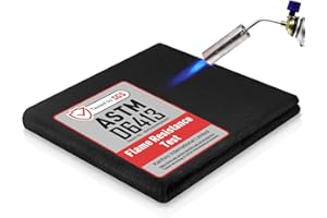 kanhiro Carbon Felt Welding Blanket Fireproof - 20" X 20" Heat Resistant Fabric 1800°F High Temp Insulation Blanket, Heat Shield Mat for Grill Stove Pit, Welding Pad for Plumbing Brazing