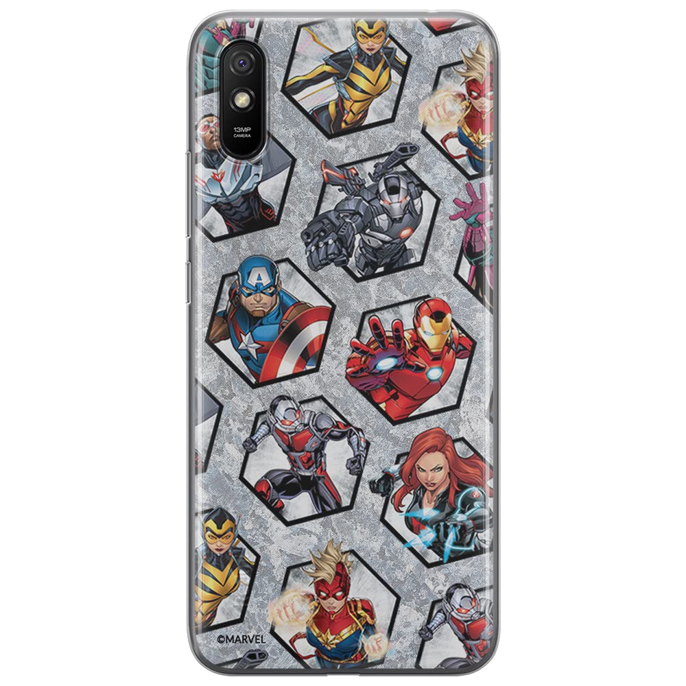 ERT GROUP mobile phone case for Xiaomi REDMI 9A original and officially Licensed Marvel pattern Avengers 023 optimally adapted to the shape of the mobile phone, case made of TPU