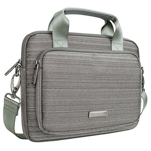 Tablet Bag Evecase 9.7~10.1 inch Tablet Suit Fabric Multi-Functional Neoprene Messenger Tote Bag with Handle and Carrying Strap (Gray) for Apple iPad Samsung Galaxy Kids Tablet and More