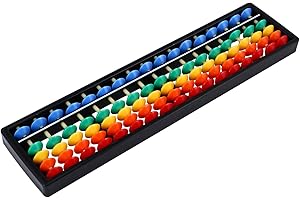 17-Row Colorful Plastic Abacus for Kids - Educational Math Learning Tool for Counting and Mental Arithmetic 10.39 Inch