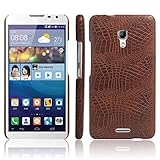 Huawei Mate 2 Case, HL Brothers [Ultra Slim] Premium Crocodile Pattern Lightweight Leather Phone Protective Case Cover for Huawei Ascend Mate 2 Smartphone (Crocodile Cover Brown)