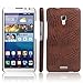 Huawei Mate 2 Case, HualuBro [Ultra Slim] Premium Crocodile Pattern Lightweight Leather Phone Protective Case Cover for Huawei Ascend Mate 2 Smartphone (Crocodile Cover Brown)