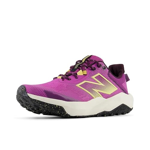 New Balance Women's DynaSoft Nitrel V6 Trail Running Shoe, Passion Fruit/Clementine/Black, 5