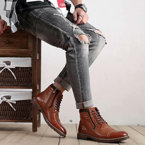 Real Leather Boots For Men Arkbird Men display picture 1
