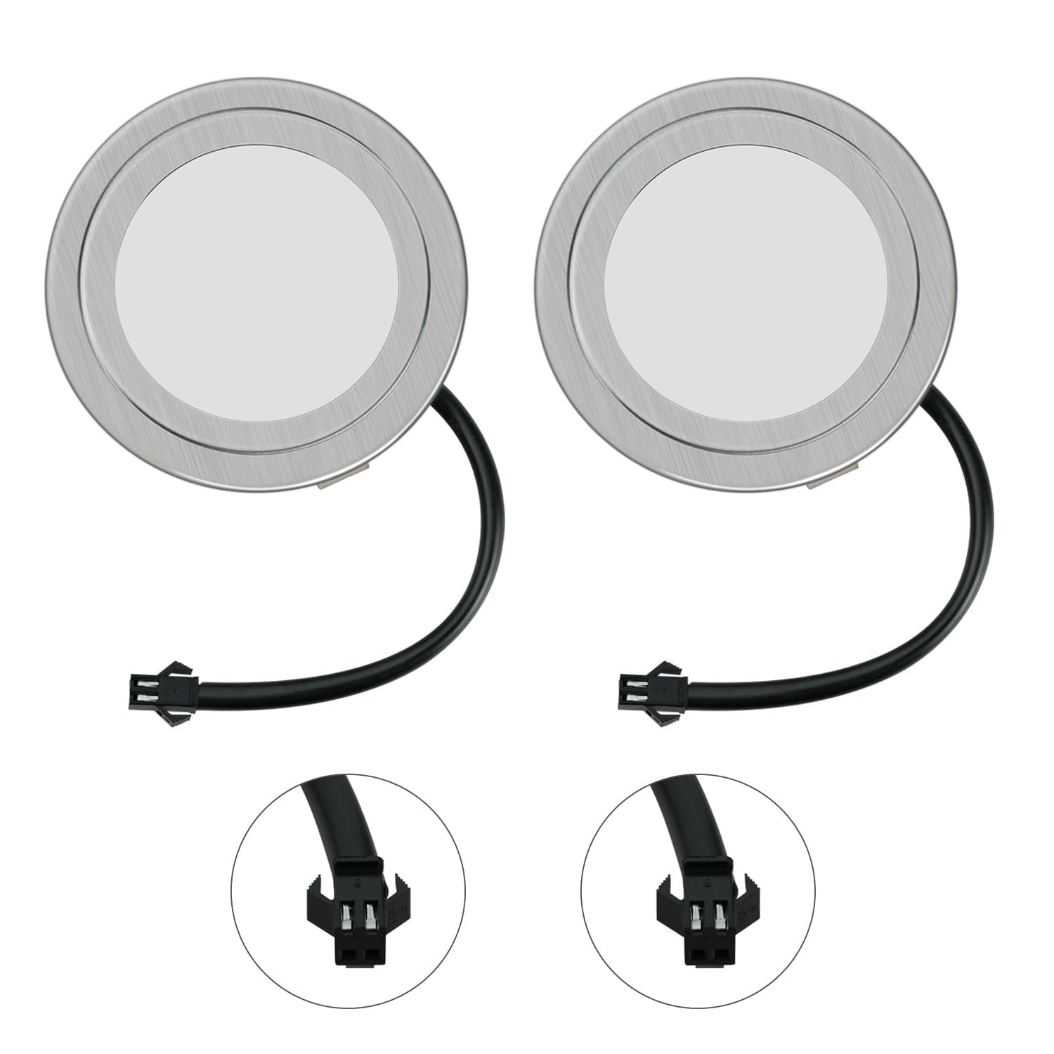 Photo 1 of 2 Pack Range Hood Lights with SM Socket DC 12V 1.5W 6500K Hole Closet Range Hood LED Light Recessed Stove Hood Light Bulb Replacement, SM Socket