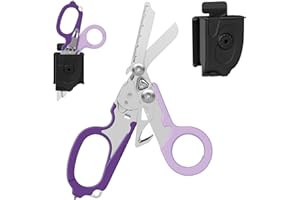 FRMINGZHAO Trauma Shears Emergency Shears with Strap Cutter and Glass Breaker Stainless Steel Foldable Scissors Pliers, Outdoor Camping Rescue Scissors Tools …