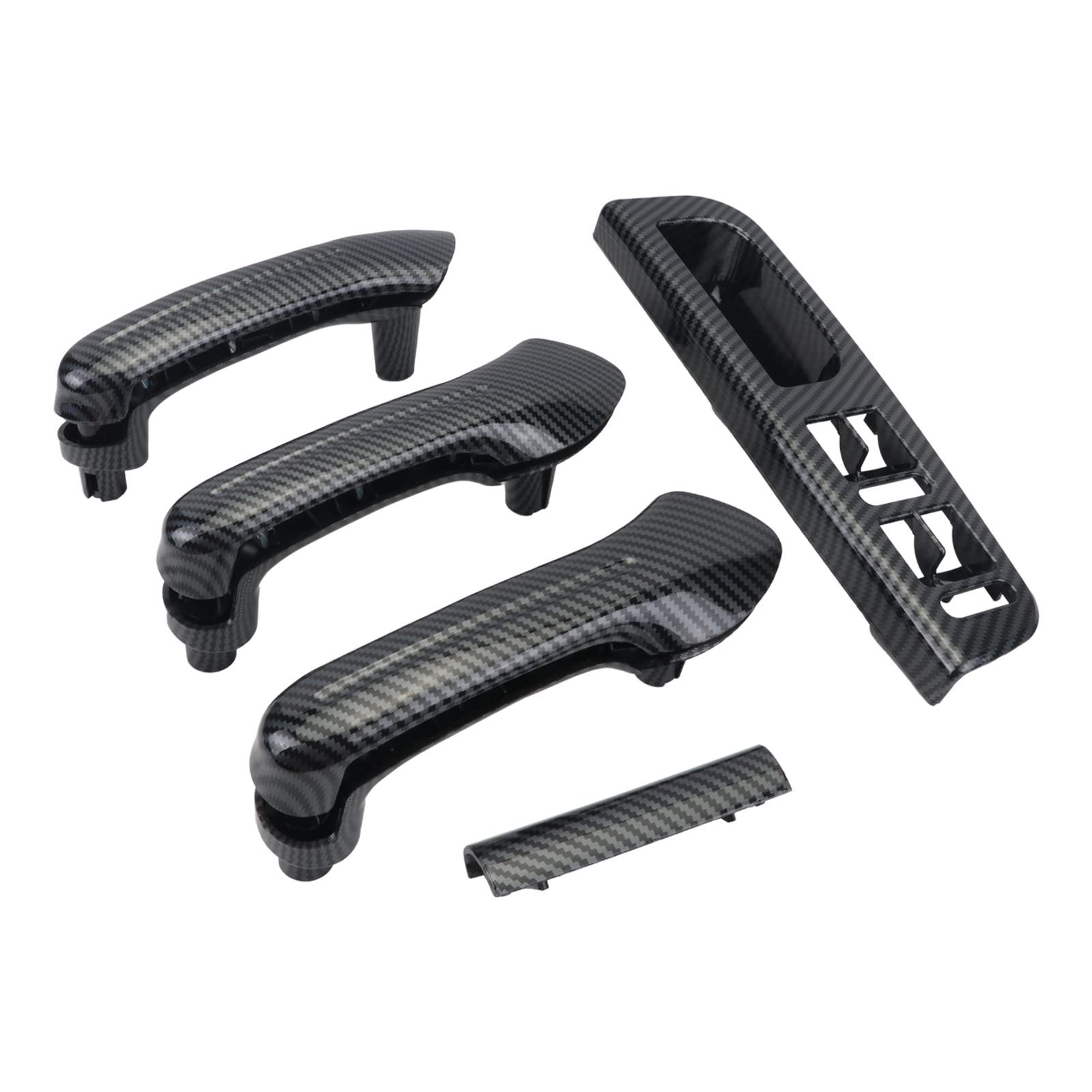 BONRYAN Window Glass Plate Knob Control Panel Door Handle Cover for Golf 4 Fit for Je-tta MK4 Bo-ra 1998-2004 (Gloss Carbon Style)