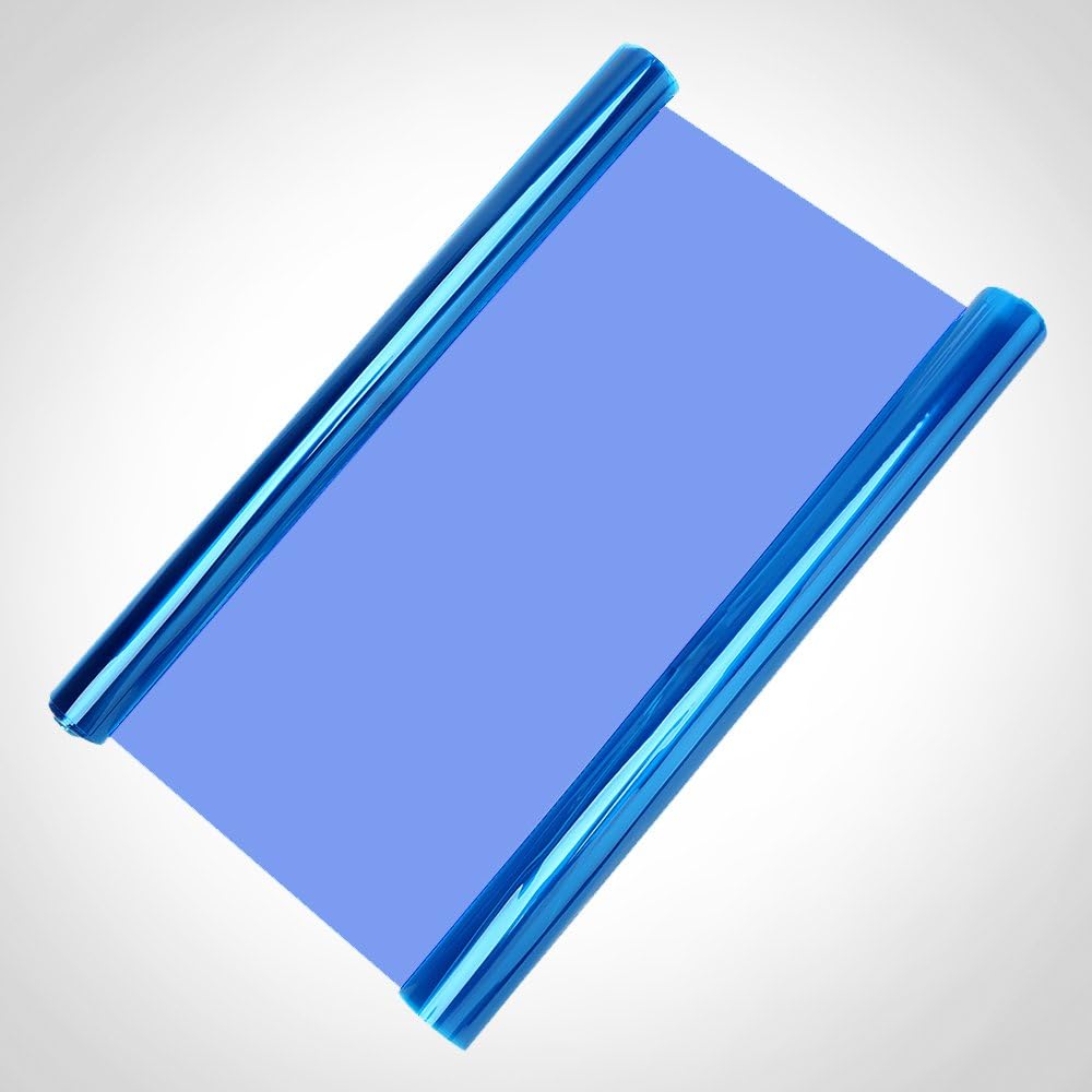 High Gloss Vinyl Tint Smoke Film (Blue, 30X200 cm)