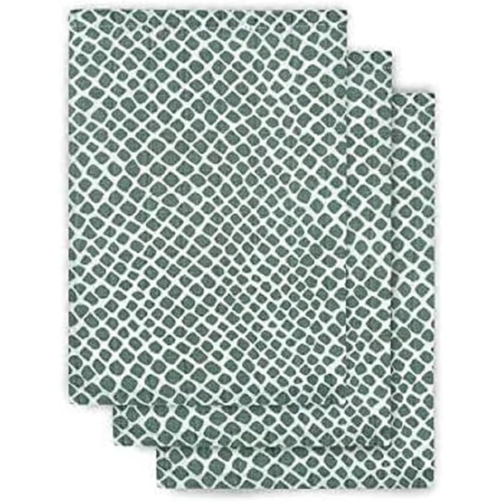 Jollein 536-848-65350 Hydrophilic Wash Cloth Hydrophilic Snake Ash Green (Pack of 3), Green, 35 g