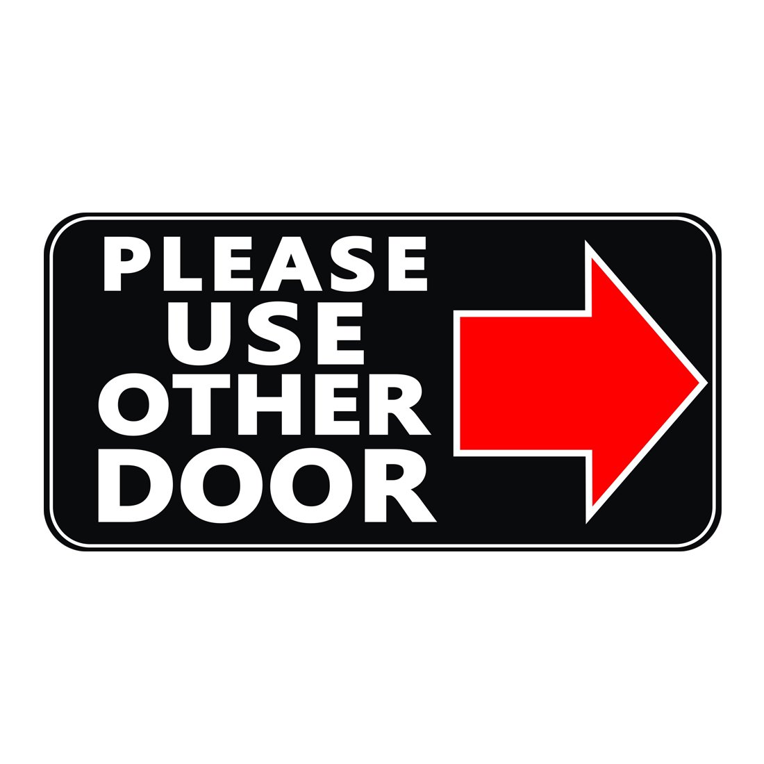 Please Use Other Door Right Arrow 4 X8 Black Business Store Door Sign Buy Online In British Virgin Islands At Virgin Desertcart Com Productid 82405914