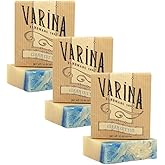 Varina Natural Clean Cotton Bar Soap - Gentle Cleansing for Sensitive Skin, Fresh - 3 Pack