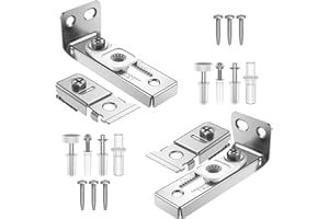 Voittozege 2 Pack Bifold Door Hardware Set, Closet Door Repair Kit Folding Door Hardware Replacement Contains Top and Bottom 