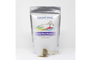 T.H.E. Equine Edge Moody Mare Raspberry - Pure Organic Raspberry Leaf for Calming, 30 Servings