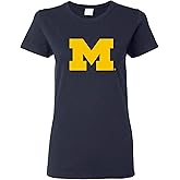 UGP Campus Apparel LS02 - Michigan Wolverines Primary Logo Womens T-Shirt - X-Large - Navy