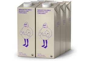 Minor Figures - Oat Milk, Organic Barista, 32 Fl oz x 6 Cartons, Dairy Free & Vegan, No Added Sugar, Long Shelf Life, 6 pack