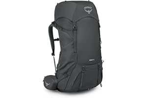 Osprey Rook 65L Men's Backpacking Backpack, Dark Charcoal/Silver Lining