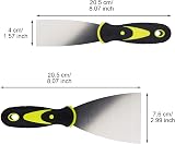 LAMXD Wallpaper Scraper Set 4pc 1.5" 3" 4" 5" Metal Paint Tool Gypsum Board view 3
