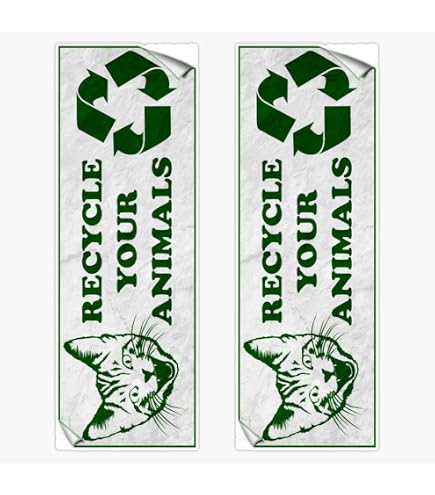 Weather Resistant Stickers CafePress Recycle Your Animals Bumper ...