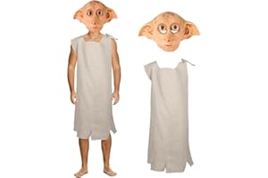 shyhand Dobby Costume Mask for Adults Halloween Latex House Elf Dobby Cosplay Costume with Elf Mask Masquerade Party Outfit