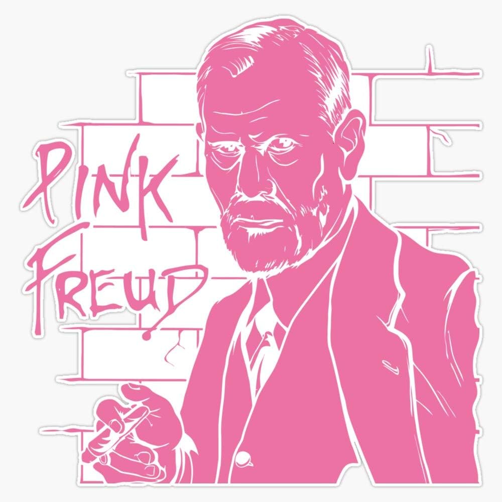 Pink Freud Psychiatry Sticker Vinyl Waterproof Sticker Decal Car Laptop Wall Window Bumper Sticker 5"