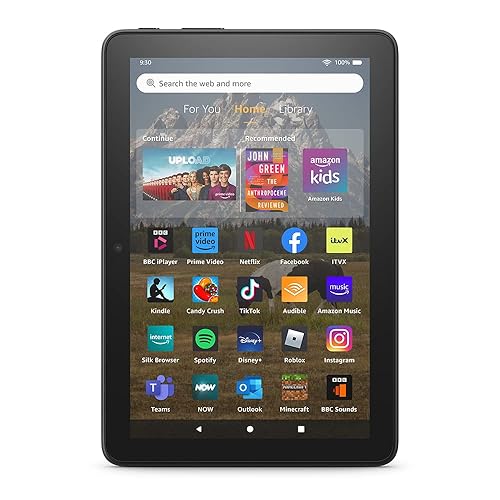 Certified Refurbished Amazon Fire HD 8 tablet | 8-inch HD display, 32 GB, 30% faster processor, designed for portable entertainment, 2022 release, with ads, Black